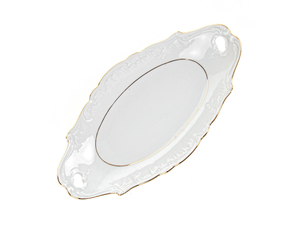Pickle Dish 25cm | Rococo Gold Line