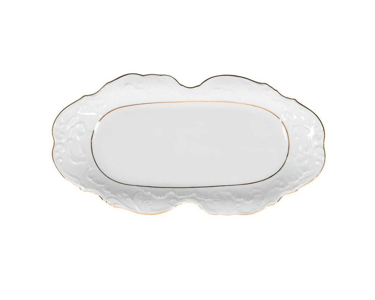 Serving Cake Tray 36cm | Rococo Gold Line