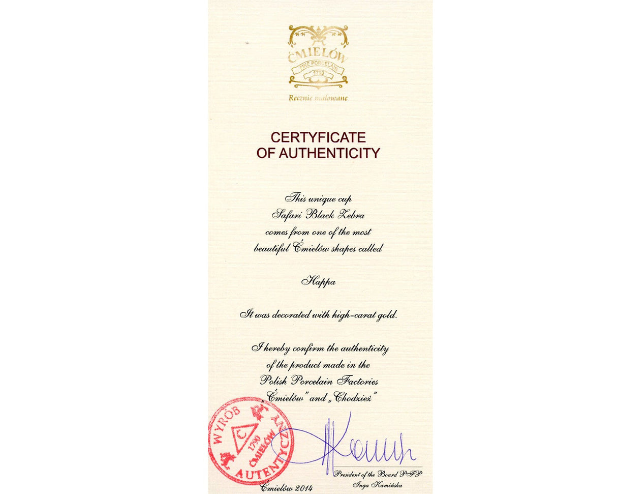 Elegant Cup & Saucer in Black | Happa - Diamond Fine Porcelain - 4