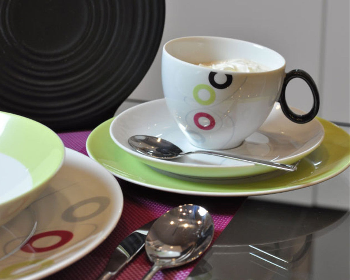 23-Piece Tea & Dinner Set | Quebec - Diamond Fine Porcelain - 1