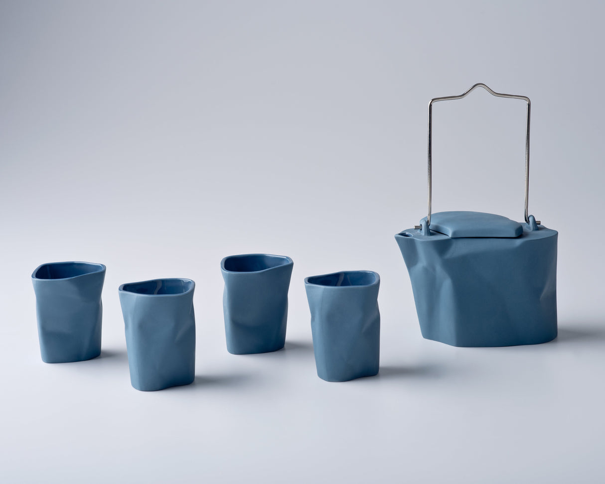 5-Piece Bent Tea Set | Blue