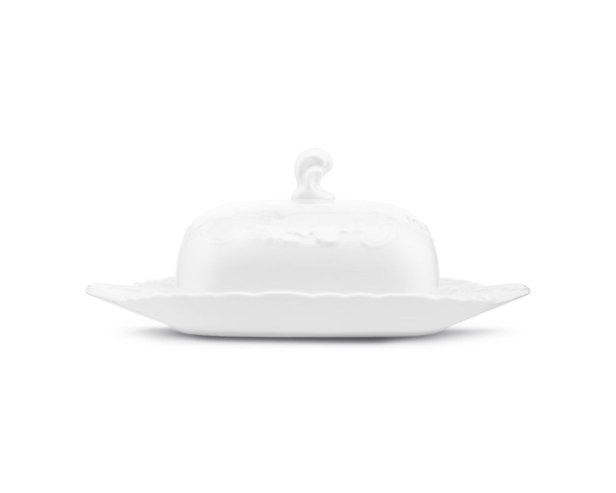 Butter Dish White | Rococo