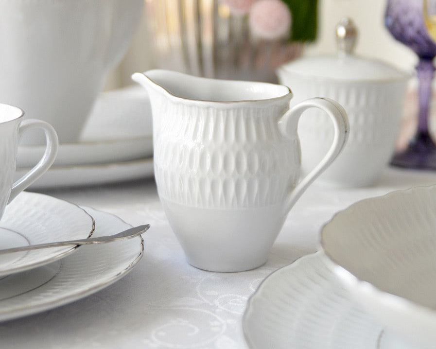 Sugar Bowl & Creamer | Platinum | Sofia