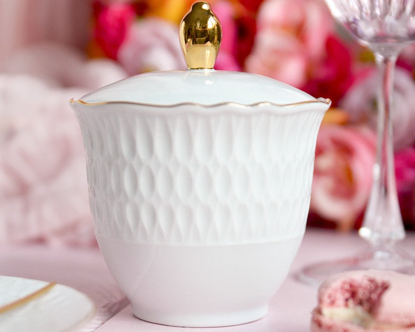 Sugar Bowl & Creamer | Gold Line | Sofia