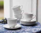 Set of 4 Cups & Saucers | Rococo