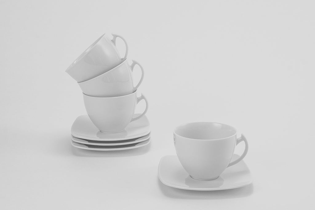 Set of 4 Cups & Saucers | Akcent - Diamond Fine Porcelain