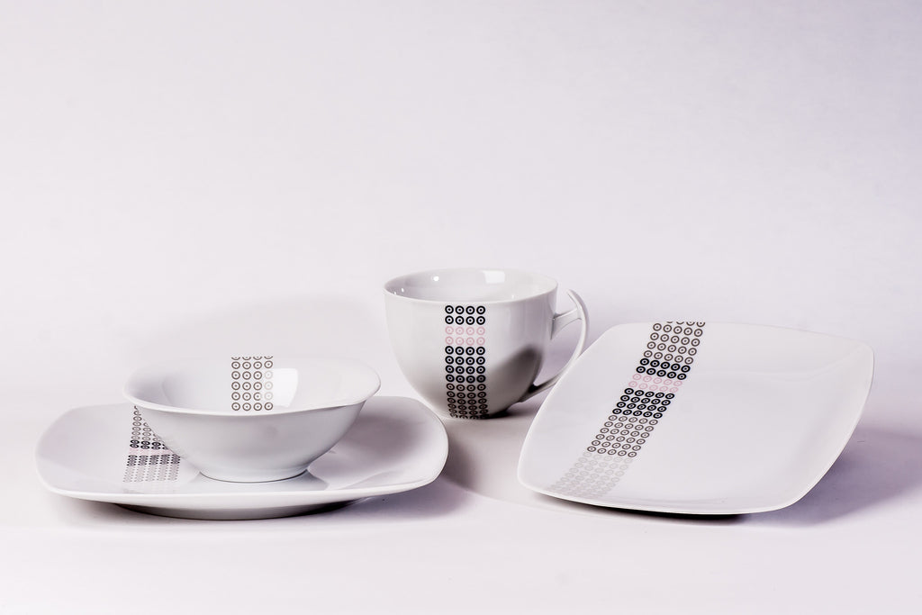 16-Piece Dinner Set | Akcent - Diamond Fine Porcelain