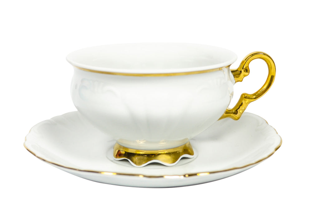 Elegant Cup & Saucer | Apolonia - Diamond Fine Porcelain - 1