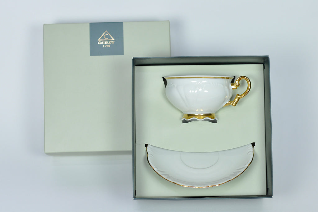 Elegant Cup & Saucer | Apolonia - Diamond Fine Porcelain - 2