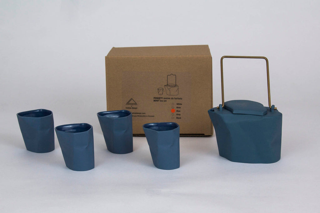 5-Piece Bent Tea Set | Blue