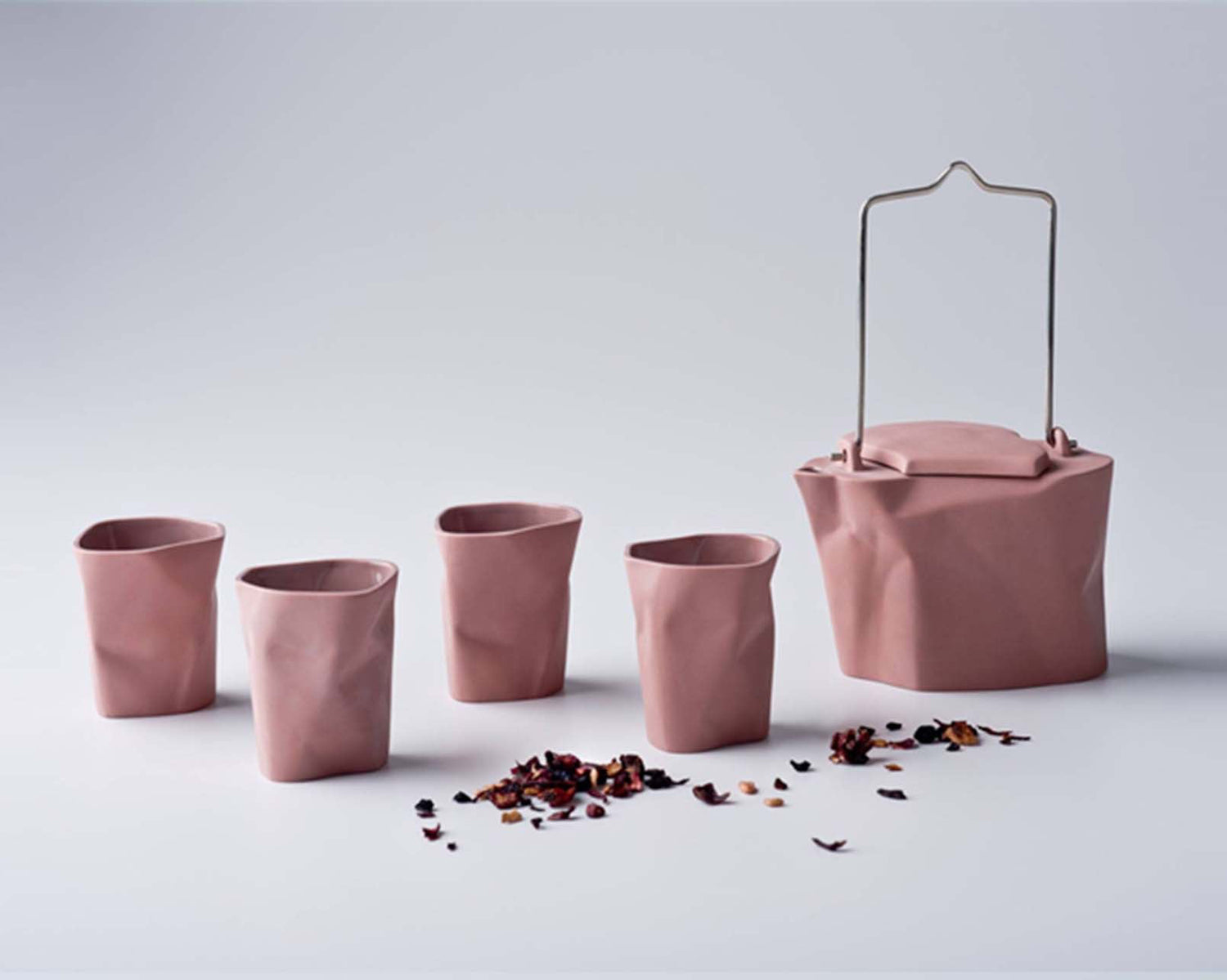 5-Piece Bent Tea Set | Rose