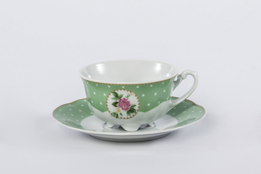 Vintage Tea Cup & Saucer | Bolero - Diamond Fine Porcelain