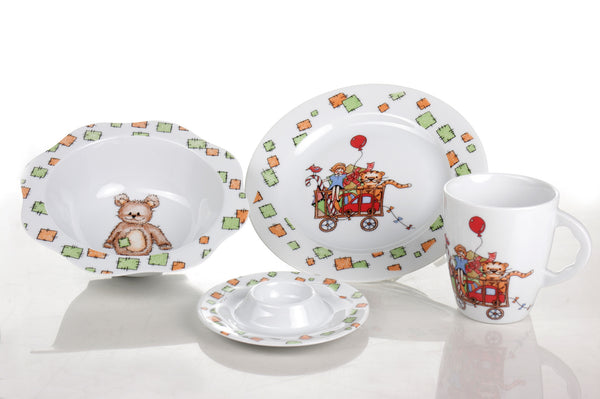 4-Piece Children's Porcelain Set - Diamond Fine Porcelain - 1
