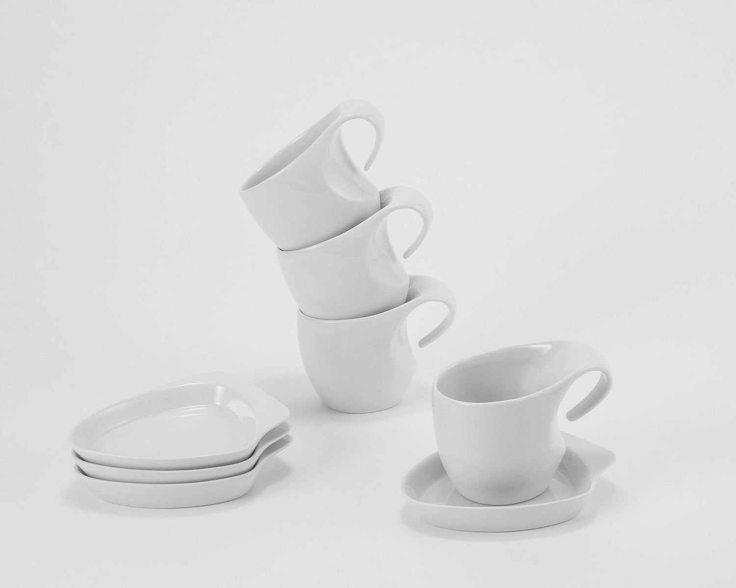 Set of 4 Cups & Saucers | Future - Diamond Fine Porcelain