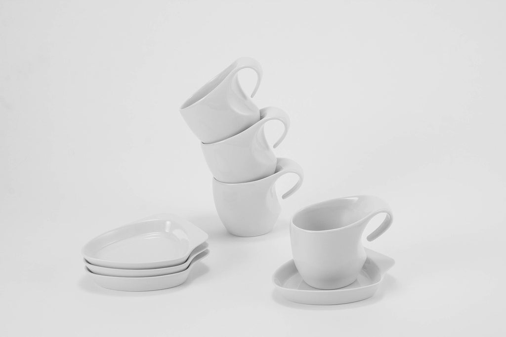 Set of 4 Cups & Saucers | Future - Diamond Fine Porcelain