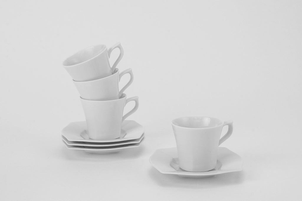 Set of 4 Cups & Saucers | Lwow - Diamond Fine Porcelain