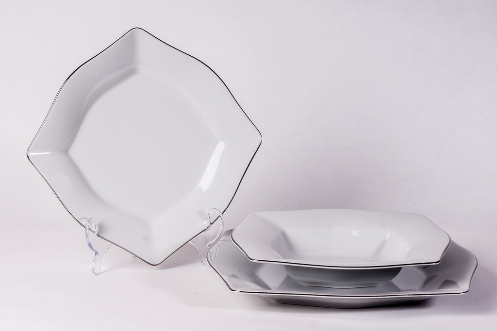 12-Piece Dinner Set | Lwow - Diamond Fine Porcelain