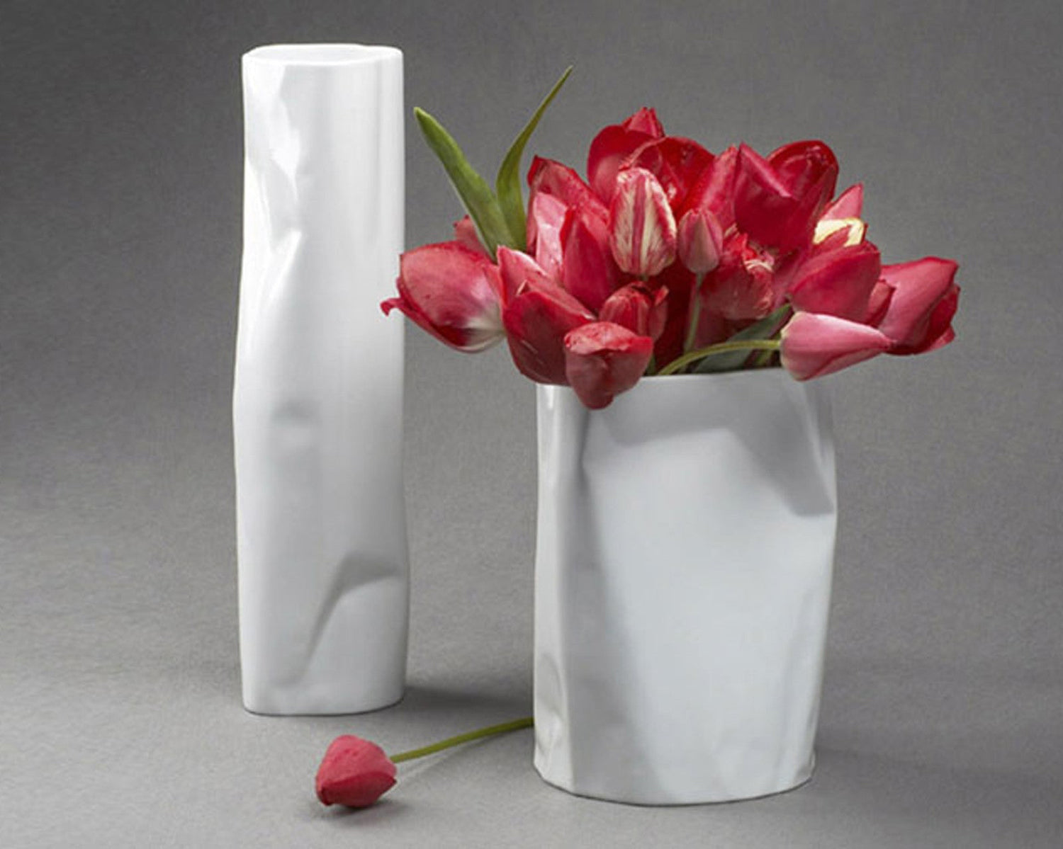 Bent Vase Low 20cm - Diamond Fine Porcelain - 2