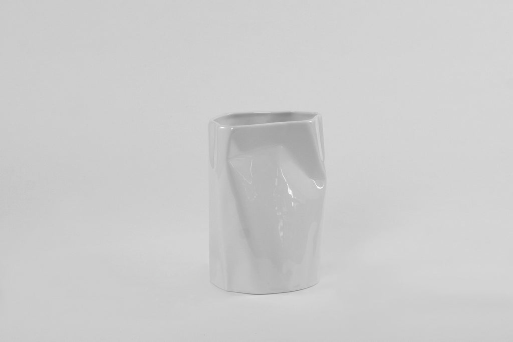 Bent Vase Low 20cm - Diamond Fine Porcelain - 1