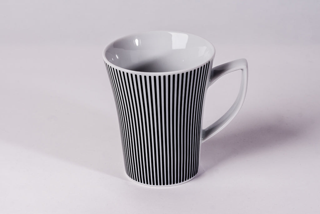 Mug 300ml Black Stripes - Diamond Fine Porcelain - 1