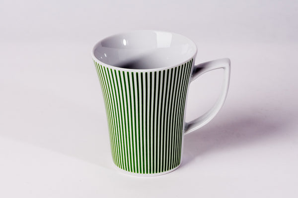 Mug 300ml Green Stripes - Diamond Fine Porcelain - 1