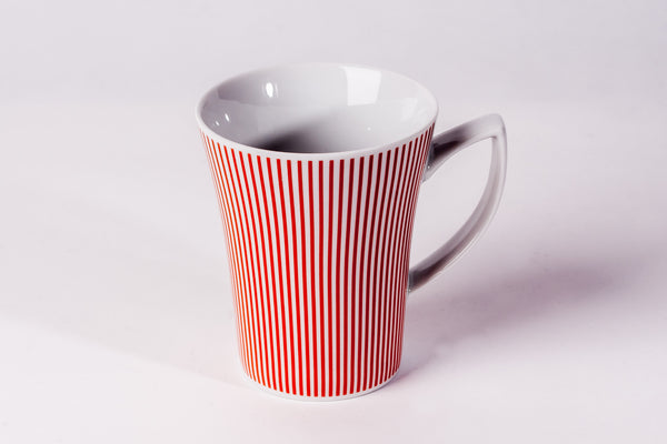 Mug 300ml Orange Stripes - Diamond Fine Porcelain - 1