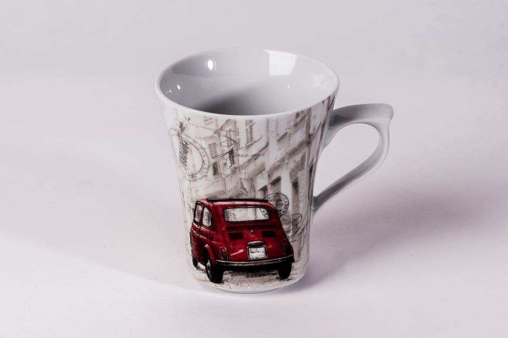 Mug 300ml Red Fiat - Diamond Fine Porcelain - 1