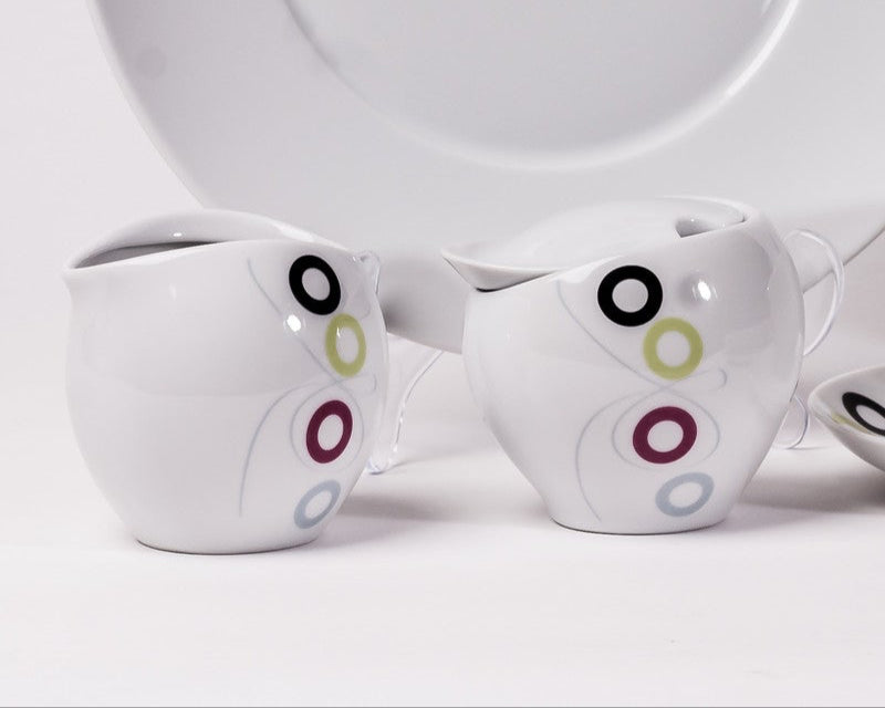 23-Piece Tea & Dinner Set | Quebec - Diamond Fine Porcelain - 2