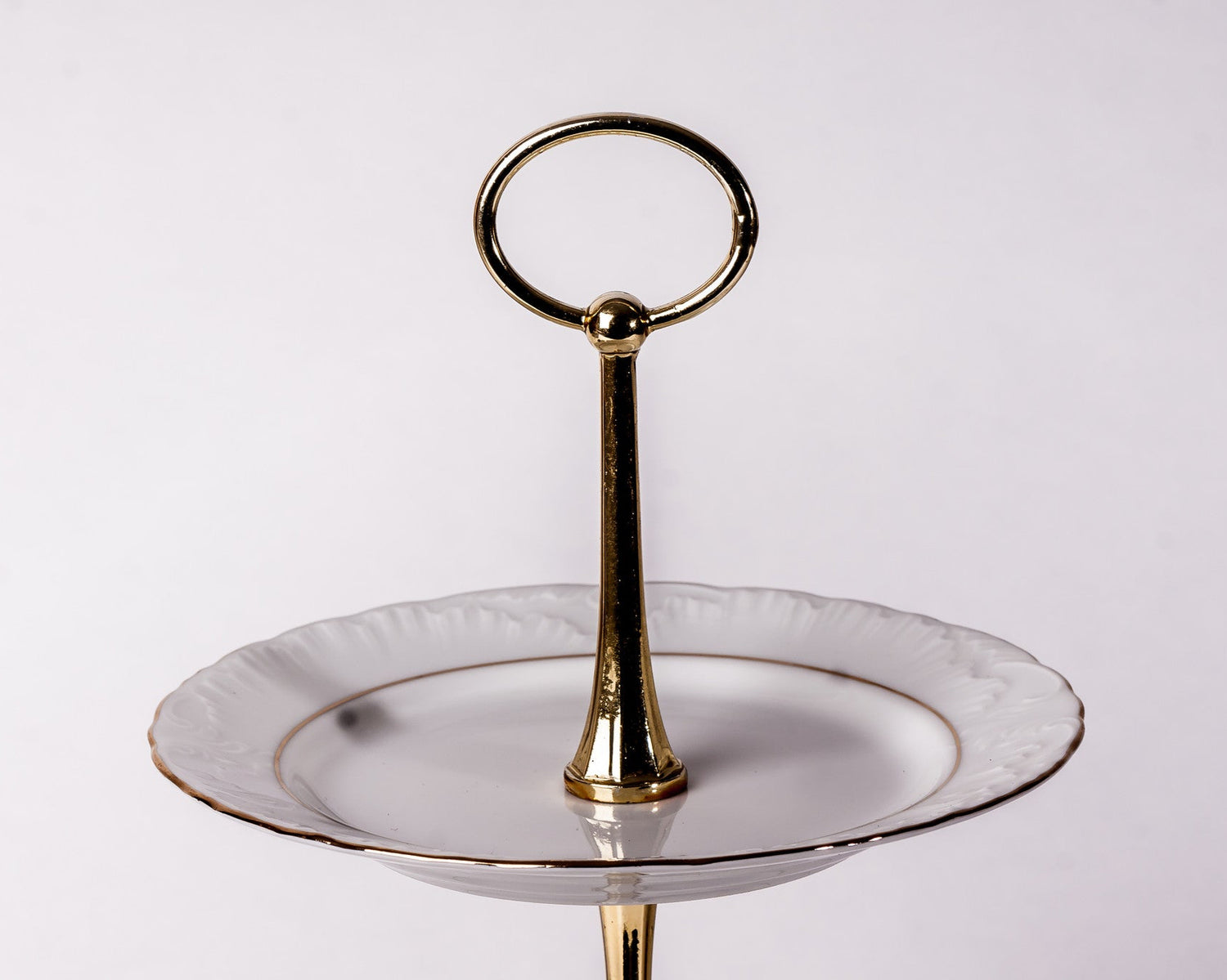 3-Tier Cake Stand, Gold Line | Rococo - Diamond Fine Porcelain - 2