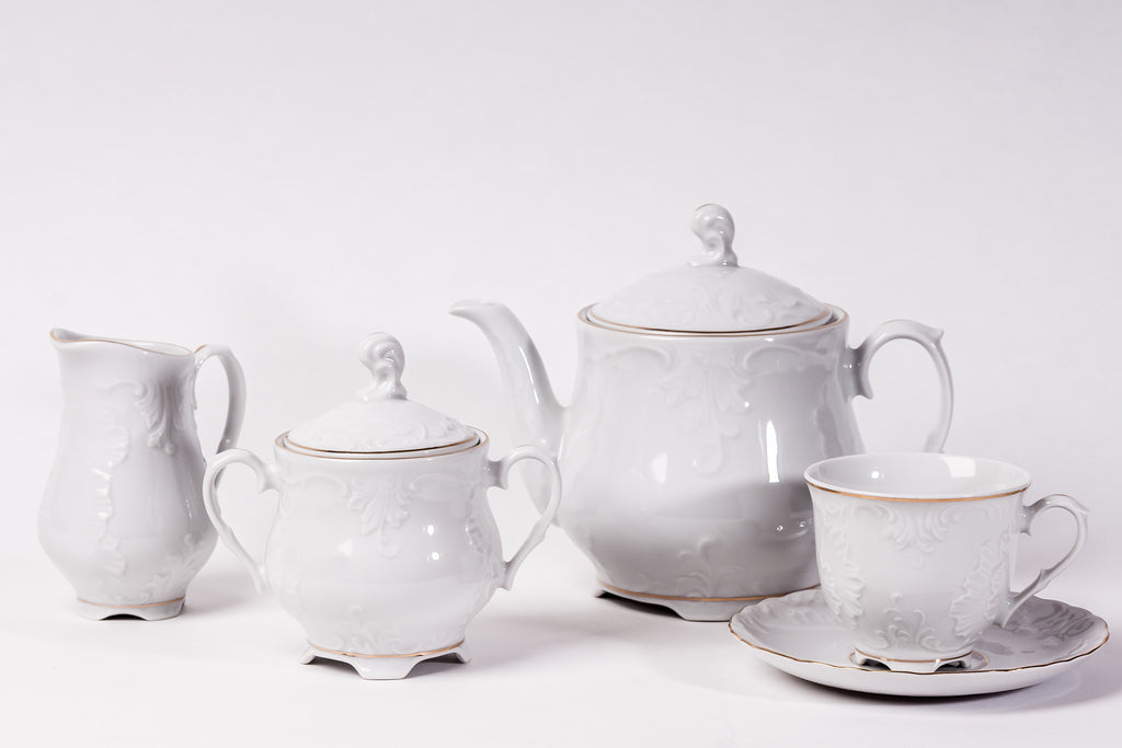 15-Piece Tea Set | Rococo - Diamond Fine Porcelain - 1