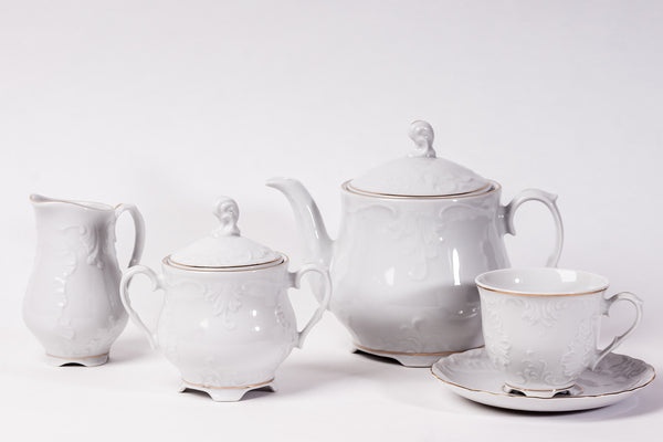 11-Piece Tea Set | Rococo - Diamond Fine Porcelain