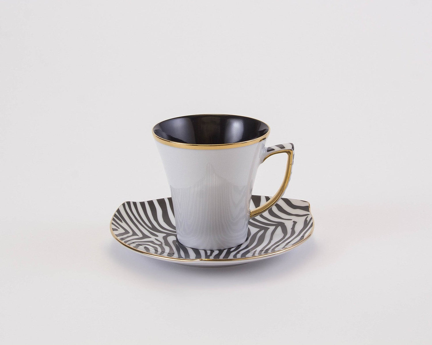 Elegant Cup & Saucer in White | Happa - Diamond Fine Porcelain - 2