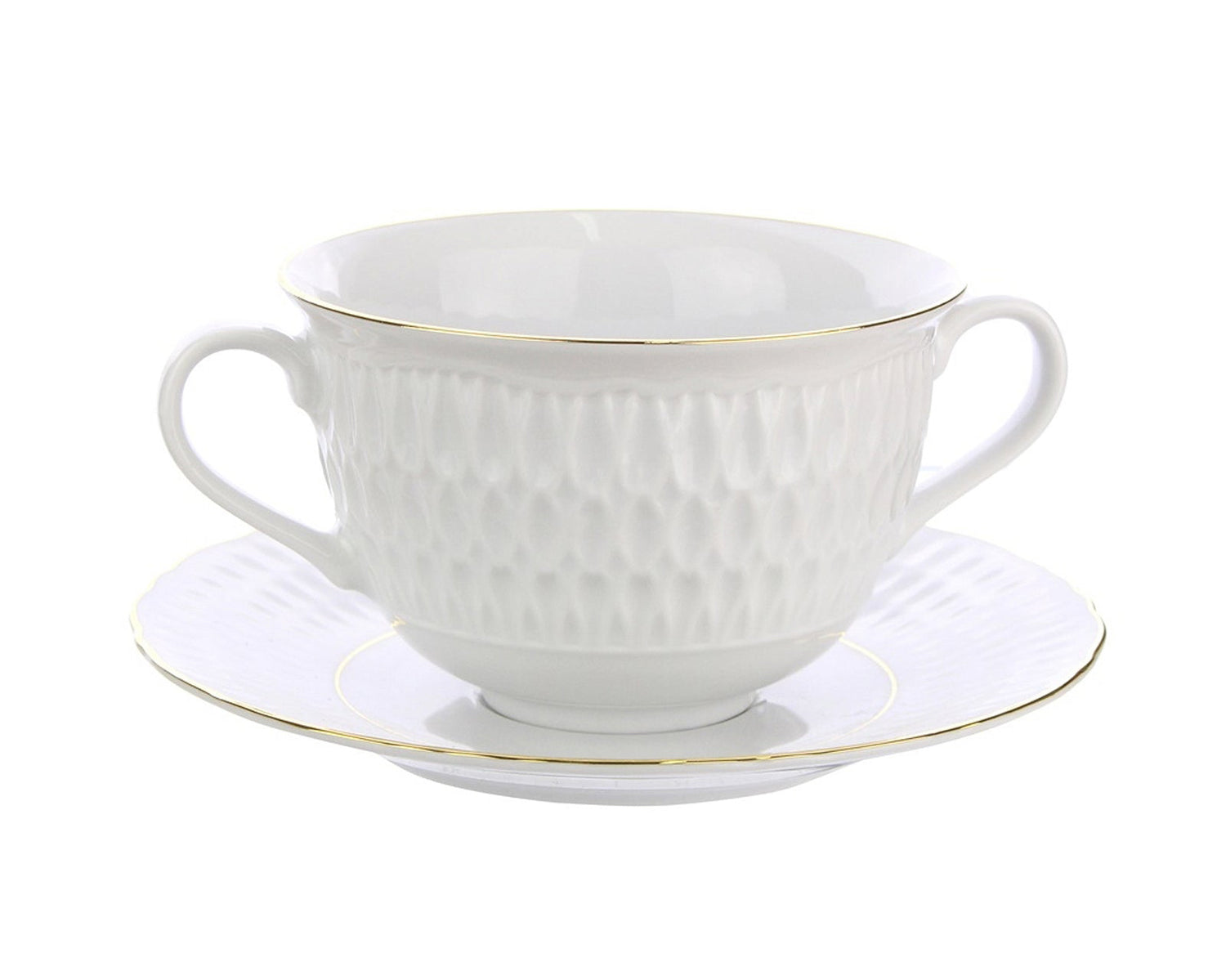 Bouillon Cup with Saucer | Gold Line | Sofia