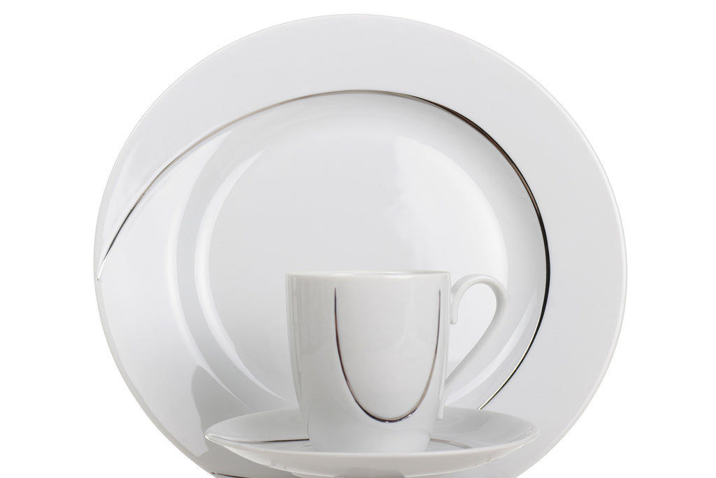 14-Piece Coffee Set | Platinum | Vega - Diamond Fine Porcelain - 2