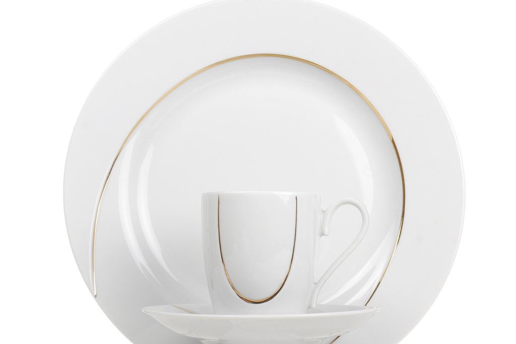 14-Piece Coffee Set | Gold Line | Vega - Diamond Fine Porcelain - 2