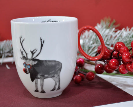 Christmas Mug 300ml | Reindeer - Diamond Fine Porcelain - 1